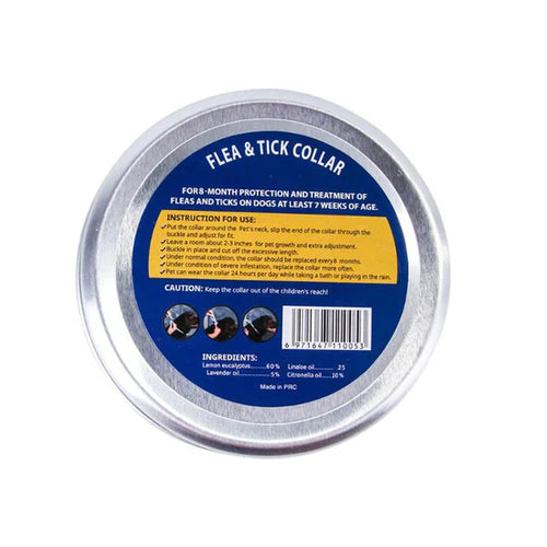 Collier de protection anti-puces, tiques, moustiques et parasites pour chien et chat (8 mois et plus de protection)
