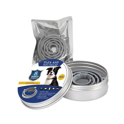 Collier de protection anti-puces, tiques, moustiques et parasites pour chien et chat (8 mois et plus de protection)